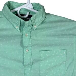 Chubbies The Nutter Men's Large Button Down‎ Shirt Mint Green Hawaiian AOP